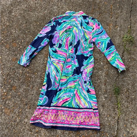 Lilly Pulitzer Don't Leave Me Hanging Margate Dress Medium Coastal Resortwear - Picture 7 of 7